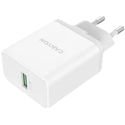 Сітчасте зарядне пристрій Canyon USB-A QC 3.0 Білий (CNE-CHA24W) - мініатюра 2