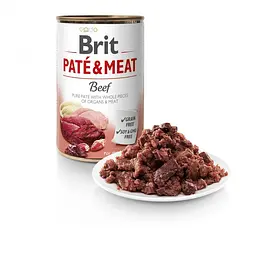 Вологий корм для собак Brit Pate & Meat Beef 0.4 кг (яловичина та індичка) - мініатюра 2