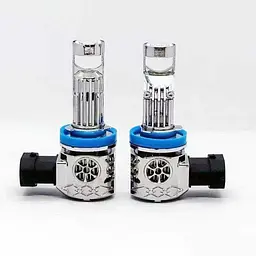 Автомобільні led лампи з лінзою H11, світлодіодні лампочки у фари - н 11 лід лампи - мініатюра 6