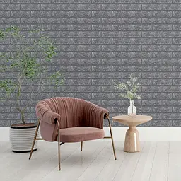 3D панель самоклеюча цегла Срібло 700х770х5мм (017-5) SW-00000038 - мініатюра 5