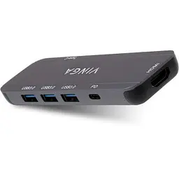 Концентратор Vinga USB-C 3.1 to HDMI+3xUSB3.0+PD100W+USB-C foldable cable (VHYC6FC) - мініатюра 5