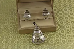Набір Xuping Jewelry трикутник з квітковим різбленням сріблястий