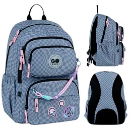 Рюкзак GoPack Education 120M-2 Pixel Mood Сірий (GO26-120M-2)