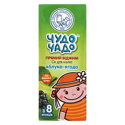 Упаковка соку Чудо-чадо Яблуко-ягода 3.6 л (200 мл x 18 шт.) - мініатюра 2