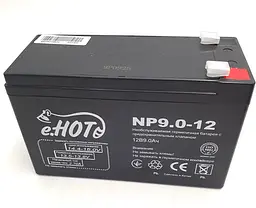 Акумуляторна батарея до ДБЖ 12В 9Ач акумулятор AGM 12v 9A Enot (NP9.0-12) - мініатюра 1