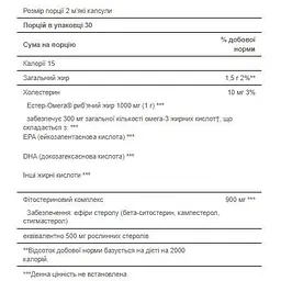 Риб'ячий жир Puritans Pride Omega 3 Fish Oil Plus Cholesterol Support 60 softgels - мініатюра 2