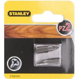 Набір біт Stanley Pozidriv, Pz2, L = 25 мм, 2 шт, блістер (STA61041)