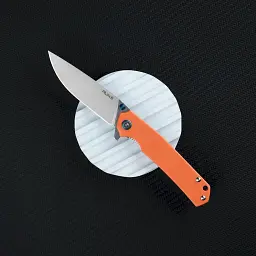 Ніж складаний туристичний Ruike P801-J, (8.6 см) 14C28N / G10 помаранчевий - мініатюра 11