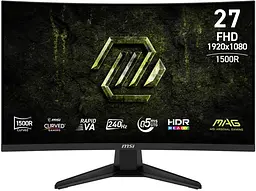 Монітор MSI 27" MAG 275CF X24 Curved FHD VA 240Hz (MAG 275CF X24)