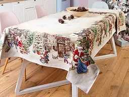 Скатертина Lefard Home Textile Village гобеленова 240х140 см бежева (732-177) - мініатюра 2
