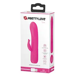 Вібратор-кролик Pretty Love Tim Pink 15 см рожевий - мініатюра 7