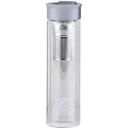 Пляшка для води з фільтром Gipfel Martino 350 мл сіра (8346)