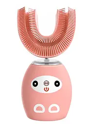 Дитяча зубна щітка U-shaped electric toothbrush ∙ Електрична ультразвукова силіконова щітка – капа для дітей - мініатюра 2
