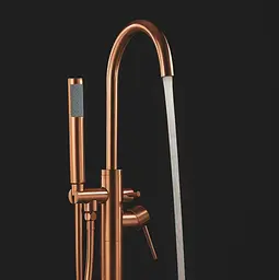 Змішувач для ванни Rea Lungo підлоговий brushed copper REA-B7495 - мініатюра 2