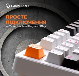 Клавиатура игровая механическая GamePro GPMK-170 Outemu Red Swich Hot-Swap RGB White - мініатюра 13