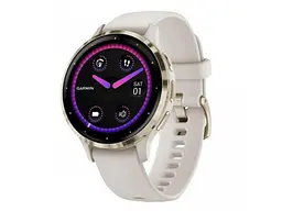 Смарт-годинник Garmin Venu 3S Soft Gold S. Steel Bezel with Ivory Case and S. Band (010-02785-04)