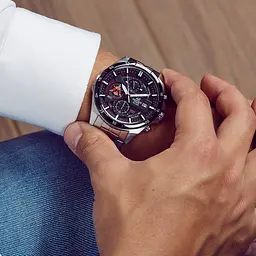 Годинники чоловічі водонепроникні кварцові оригінальних японськи Casio Edifice EFR-556DB-1AVUEF (модуль 5451) - мініатюра 6