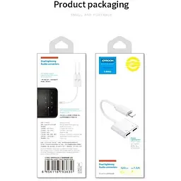 Перехідник Joyroom Lightning до 3.5 мм та Lightning Ben Series S-Y104 білий - мініатюра 2