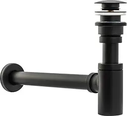 Сифон універсальний для умивальника Rea black mat click-clack чорний REA-A5215, Чорний матовий - мініатюра 3