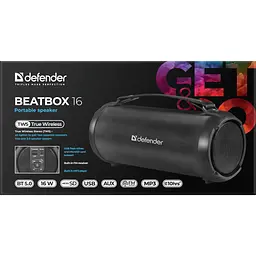 Акустична система Defender 1.0 Beatbox 16 16Вт, BT/FM/TF/USB/AUX/TWS - мініатюра 4