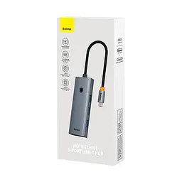 Hub адаптер Baseus UltraJoy Series 5-Port HUB Docking Station Type-C to HDMI4K 30Hz x 1+USB 3.0 x 4 - мініатюра 2