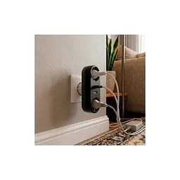 Мережевий розгалужувач EUROELECTRIC X2 16A 2xUSB Black з заземленням (EE-2/2USB-16A(black)) - мініатюра 5