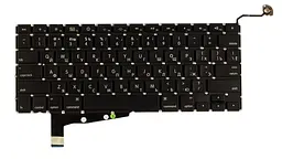 Клавіатура для ноутбука Apple MacBook Pro (A1286) (2011, 2012) з підсвічуванням (Light), Black, (No Frame), без (SD), RU (горизонтальний ентер)