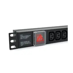 Силовий блок 19" 9 розеток С13, без кабеля, вимикач, метал. корпус Voltronic (PPX9PDUGR) - мініатюра 3