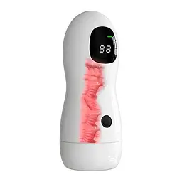 Автоматичний мастурбатор вагіна Sex Robot з дисплеєм USB type-C білий - мініатюра 2