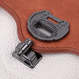 Вінтажна жіноча сумка з натуральної шкіри Vintage 22350 біло-коричнева - мініатюра 6