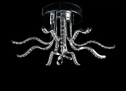 Люстра стельова LED Splendid Ray L78393/8, 100W, хром/білий, сучасний стиль, з пультом, 50 см