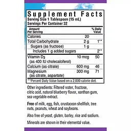 Кальцій + Цитрат Магнію + Вітамін D3 Bluebonnet Nutrition зі смаком лимону 472 мл - мініатюра 2