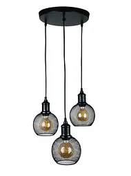 Люстра в стилі лофт Levistella 907011F-3 BK (300)