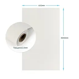 Гнучка штукатурка Wall Sticker SW-00002996 самоклеюча в рулоні 600х3000х2.5 мм біла - мініатюра 2