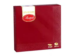 Серветка кольорова Алсу-Пак 20шт 33x33см Бордова