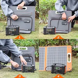 Портативна сонячна панель Flashfish TSP60 60W/18V [157523] - мініатюра 8