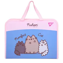 Папка-портфель Yes FC на блискавці з тканинними ручками "Pusheen"