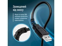 Кабель ColorWay USB2.0 AM/AF 1.8м Black (CW-CBUF076-BK) - мініатюра 7