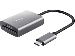 Картрідер Trust Aluminium USB-C Card Reader (24136)