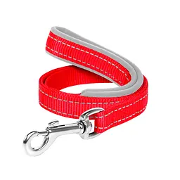 Повідець для собак Dog Extreme з нейлону з прогумованою ручкою Ш 20 мм Д 122 см червоний (43153) - мініатюра 2