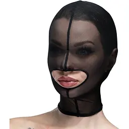 Маска сетка с открытым ртом Feral Feelings Hood Mask Black Feral Feelings SO9290 97706