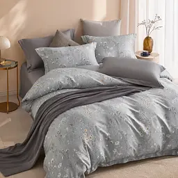 Комплект постільної білизни Love You Silver Євро 200×220 см тенсель 300TC сірий (ly62052) - мініатюра 5