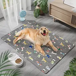 Літня охолоджувальна підстилка для собак Derby Ice Silk Summer Pet Cooling Dog Pattern - Grey 45х60 см