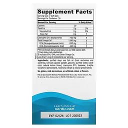 Омега-3 + коензим Q10 Nordic Naturals Omega + CoQ10 640 мг 60 капсул Лимон - мініатюра 3