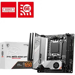 Материнська плата MSI MPG B650I EDGE WIFI sAM5 B650 2xDDR5 M.2 HDMI WiFi BT mITX - мініатюра 6
