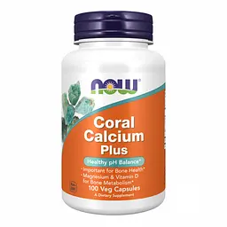 Кальцій Now Foods (Coral Calcium Plus Mag, D) - 100 веганських капсул