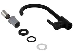 Змішувач для кухні Brinex Pure 015F U-образний Black Matt BRIPUR015FBLM - мініатюра 4