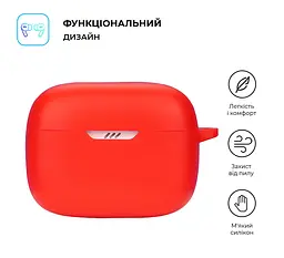 Силіконовий чохол для навушників JBL Tune 235 NC, Hang Case, червоний, ультратонкий захисний кейс товщиною 2 мм, захист від подряпин, пилу та ударів, компактний, з карабіном для кріплення, ArmorStandart (ARM80437) - мініатюра 2