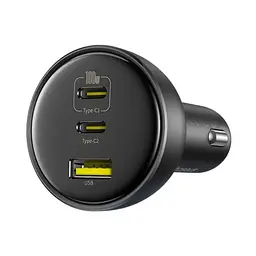 Автомобільний зарядний адаптер Baseus 152.5 W BSCC-ZX-CCL 2C+U з кабелем чорне - мініатюра 3