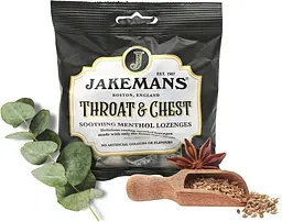 Льодяники для горла Jakemans Throat & Chest Soothing Menthol Lozenges 73г - мініатюра 3